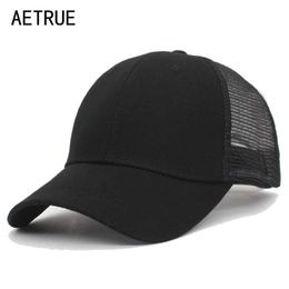 Ball Caps AETRUE Baseball Cap Hat Women Snapback Caps For Women Ponytail Mesh Casquette Bone Gorras Girl Flat Lady Female Sun Baseball CapJ230228