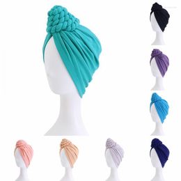 Beanies Beanie/Skull Caps Solid Colour Soft Doughnut Knot Turban Hats Muslim Women's Wrap Hijab Islamic Female Headscarf Loss Hair Bonnet Dav