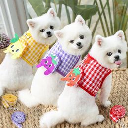 Dog Collars Pet Harness Vest For Small Dogs Chihuahua Teddy Leash Puppy Chest Strap Breathable Mesh Set Walking Lead