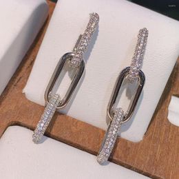 Stud Earrings Fashion Trendy Link Chain For Women Wedding Party Dubai Bridal Jewellery Boucle D'oreille Femme Gift E-624