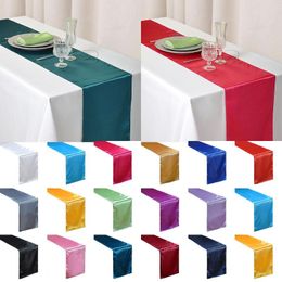 Table Cloth 25Satin Runner 30cm X 275cm Wedding Party Event Banquet Home Xmas Decoration Supply Cover Tablecloth