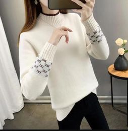 Women's Sweaters for White and Black Tops Sweater Winter Long Sleeve Dress Turtleneck Pullovers