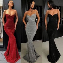Bling Sequined Gray Mermaid Prom Dresses Sexy Sweethart Backless Long Formal Occasion Evening Party Gowns BC0274