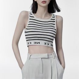 linne designer CE crop top damtröjor tees tankar Camis sport fritid sexig bottenväst Off shoulder linne ledig ärmlös toppskjortor utan rygg