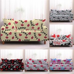 Chair Covers High-quality High-Grade Stretch Sofa Cover Set Love Lips Couch Elastic For Living Room Protector Pet Case Corner