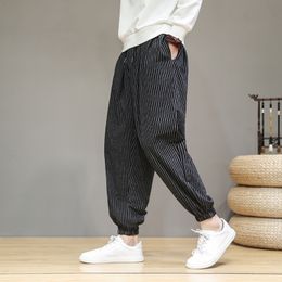 Women's Pants Capris Cotton Linen Men Casual Harem Pants Baggy Comfortable Large Size 5XL Autumn Printed Sweatpants Male Trousers 230301