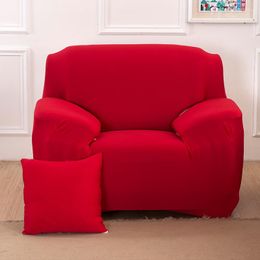 Chair Covers Elastic Sofa Cover For Living Room Polyester Non-slip Stretch Slipcover Pure Red Couch Universal