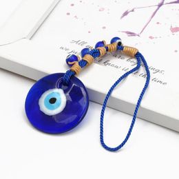 Keychains Minimalist Temperament Blue Glass Evil Eyes Key Chain For Men Women Lucky Ring Jewelry Goth Turkish Devil