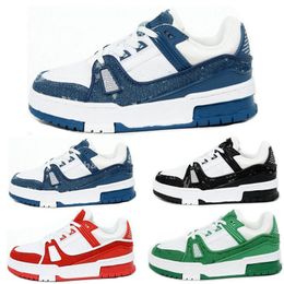 Designer Sneaker Virgil Trainer Casual kids Shoes Calfskin Leather Abloh White Green Red Blue Letter Overlays Platform Low Sneakers Size 28-35 B9