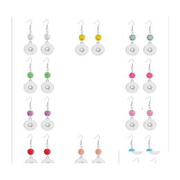 car dvr Dangle Chandelier Noosa Rhinestone Drop Earring Fit 18Mm Snap Button 10 Colours Pendant Earrings Charms Gift Accessories Delivery Je Dhued