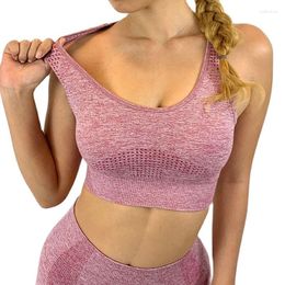 Bustiers & Corsets Summer Seamless Tight-Fitting Yoga Wear Women's Running Sports Bra And Quick-Drying Solid Colour Fitness Underwear