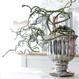 Decorative Flowers 3pcs Artificial Fake Plant Dried Branches Flower Party Home Wedding Decoration Craft Material Cypress Branch Simulation