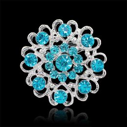 Classic Crystal Flowers Love brooches pins diamond brooch Boutonniere Stick Corsage wedding fashion Jewellery