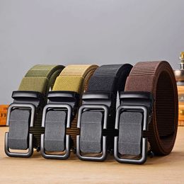 Belts New toothless automatic buckle nylon belt men's outdoor leisure breathable canvas belt men's allmatch trousers belt Z0228