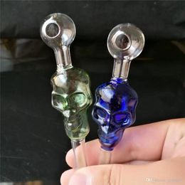 Straight and Short Skull Pot Wholesale Glass Hookah, Glass Water Pipe Fittings, Smoking ,Free Shipping