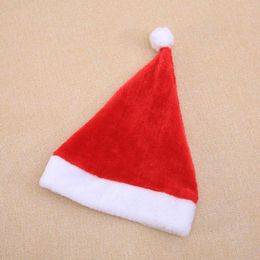 Christmas Decorations Ornaments Gift Plush Santa Hat Adult Party Supplies Short Haired Velvet