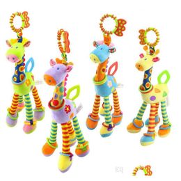 Stuffed Plush Animals New 37Cm Giraffe Activity Spiral Baby Bed Pram Hanging Toys Stroller Toy Infant Gifts Product Drop Delivery Dh24W