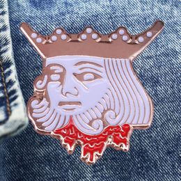 Brooches Interesting King Ruler Brooch Metal Enamel Lapel Badge Collect Denim Jacket Backpack Pin Decoration Given Friends And Fans Gift