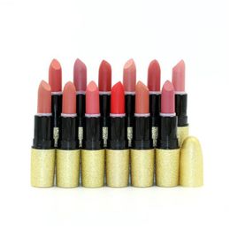 Lipstick Matte Batom Lipgloss Base Easy To Wear Natural Gold Tubes Wholesale Makeup Coloured Lipsticks Drop Delivery Health Beauty Lip Dh2Fd