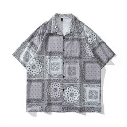 Men's Casual Shirts Bandana Hawaiian Shirt Men Summer Thin Material Men's Shirts Blouse Male Top Z0224