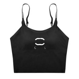 Mens T-Shirts designer Anagram-embroidered Women Tanks Camis cotton-blend tank tops Two C letters Designer Skirts Yoga Suit CHANNEL Dress bra Vest Ladies 18