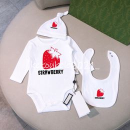Cute Summer Rompers for Newborn Baby 100% Cotton Long Sleeve Bodysuits Hat Bibs Suit Infant Boys Girls Jumpsuits Outfits Spring Kids Clothing