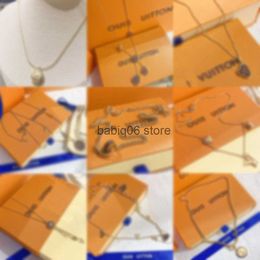 Pendant Necklaces Fashion Stainless Steel L-Letter Jewellery Stainless Steel Crystal Faux Leather Love Womens Party Wedding Gifts T230301