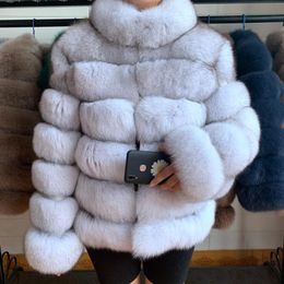 Women's Fur & Faux 2023 Europe Fashion Women Winter Thick Warm Real Genuine Coat Lady Luxurious Jacket Brand Overcoats