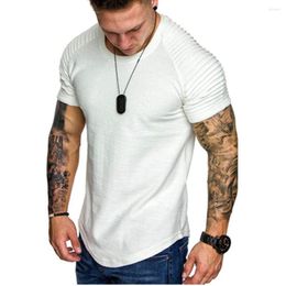 Men's T Shirts Fashion Mens Shirt For Summer Muscle Gym Workout Athletic Cotton Tee Quick Dry Short Sleeve Top