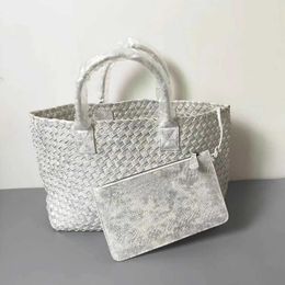 Serpentine Woven handBag Handmade Tote Bag Large Beach Bag One Shoulder Handbag High Grade Mother Bag 230301