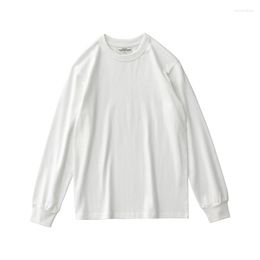 Men's T Shirts 280G Heavyweight Cotton Solid Colour Basic T-shirt Men Spring Fall Fashion O-neck Classic White Tees Casual Loose Sweatshirt