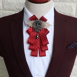 Bow Ties Shirt Collar Tie Accessories Mens British For Men Fabric Wedding Groom Formal Blouse