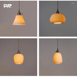 Pendant Lamps Modern Lights For Ceiling Handmade Ceramic Lampshade Chandelier Living Bedside Hanging Brass Suspension Luminary