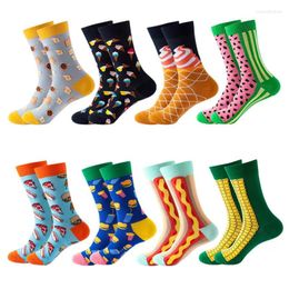 Women Socks 1Pair Kawaii Man/Women Colourful Cotton Soft Breathable Double Needle Knitted Four Seasons Available