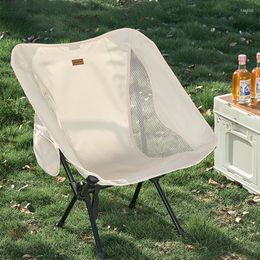 Camp Furniture Outdoor Ultralight Folding Chair Lengthen Camping Seat For Fishing BBQ Festival Picnic Beach Portable Leisure