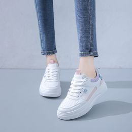 Fashion hotsale women's flatboard shoes White pink White purple spring casual shoes sneakers Color53