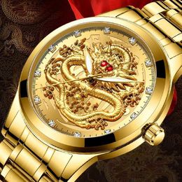 Relógios de pulso Os homens assistem Golden Watches Luxury Waterpersperate Full Steel Quartz Relógio Masculino Relogio Rellojes Rellojes Hombre 2023