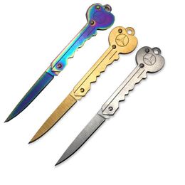 Free DHL Folding Key Knife Stainless Steel Outdoor Mini Survival Gear EDC Tool Pocket Knife Portable Fruit Knife Hiking Camping Knives