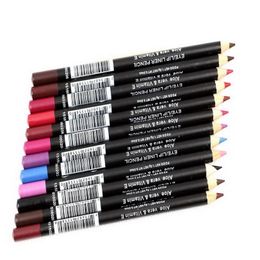 Coloured eyeliner pencil waterproof eye liner pen in a set 12 Colours Black Brown White Crayon a Level Aloe Vera Vitamin E Luxury Makeup Soft Eyeliners
