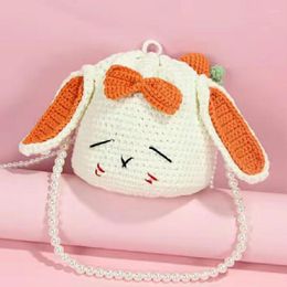 Evening Bags Hand Woven Cute Sleepy Bag Bucket Messenger Mobile Phone Tissue Key Cartoon