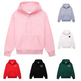 Kapüşonlu ceket kapüşonlu ammi hoodies kadınlar için erkekler nakış sever 3d desen mektup yazdırılmış gevşek tip uzun kollu kırmızı pembe sweatshirt bayan kapüşonlar sevgililer kaputlar