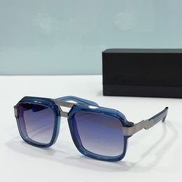 669 Vintage Sunglasses for Men Night Blue Gunmetal Blue Gradient Sun Glasses Designers Sunglasses occhiali da sole Sunnies UV400 Eyewear with Box