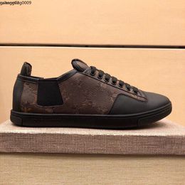 2023 classic men designer shoes lace up black brown fashion Luxury printed Mens sneakers trainers shoe rh2kj000003