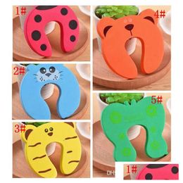 Baby Locks Latches# Cartoon Animals Child Finger Corner Guard Locks Infant Safety Protector Door Stopper Kids Cute Stops Drop Delive Dhanc