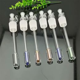 Lengthened glass tee IN STOCK glass pipe bubbler smoking pipe water Glass bong free shipping