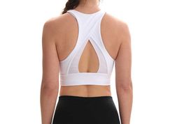 Women's Tanks Camis Yoga Sports Bra Tank Camis Shockproof Support Mesh Stitching Back Running Fitness Non-steel Ring Underwear Gym Clothes Women