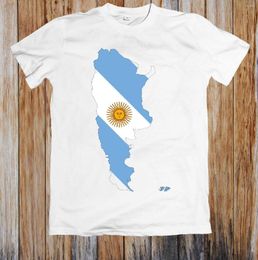 Men's T Shirts Men Shirt ARGENTINA MAP & FLAG UNISEX T-SHIRT Hip Hop SHORT Sleeve