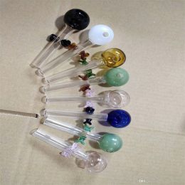 Smoking Pipes Coloured Bubble Petal Glass Direct Burning Pot Wholesale Glass Hookah, Glass Water Pipe Fittings,