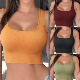 Camisoles & Tanks Seamless Yoga Bra Push Up Sport Vest For Women Breathable Sports Shockproof Crop Top Anti-sweat Fitness Tops Gym Workout