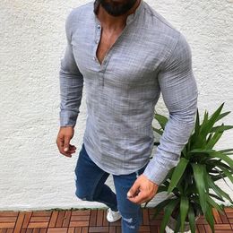 Men's T Shirts ZOGAA Brand Mens Fashion T-shirts Long Sleeve Solid V-Neck Men Male Spring Summer Business Cotton T-shirt